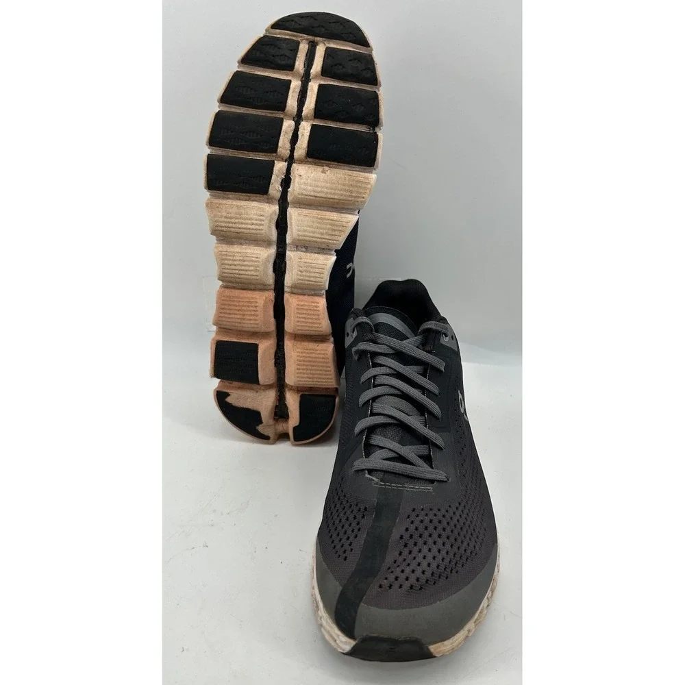 On Cloud Flow Running Sneakers Black With Rock Rose Women's Size‎ 9.5